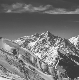 snowy mountains panorama