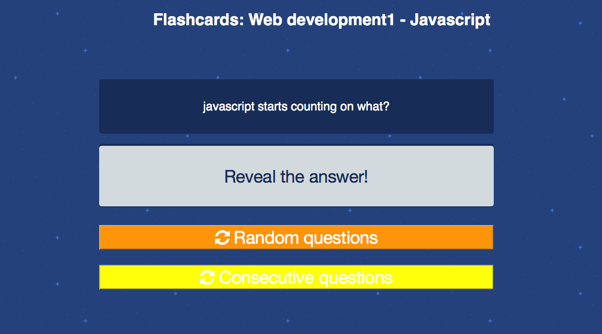 Flashcards project